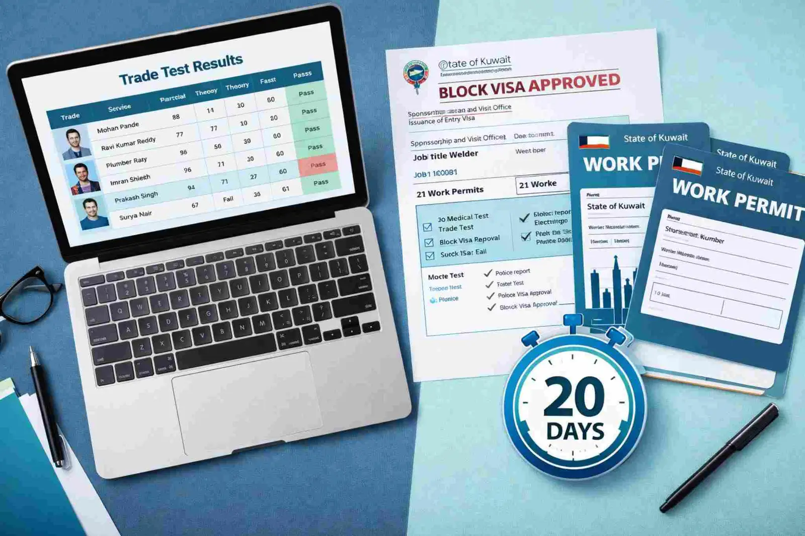 PAM visa processing for Kuwait deployment