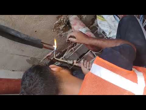HVAC Copper Pipe Brazing Technician from India VRF Refnet Joint Installation