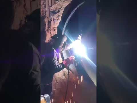 Heavy Industrial Arc Welder from India SMAW Large Bore Pipe 5G Position